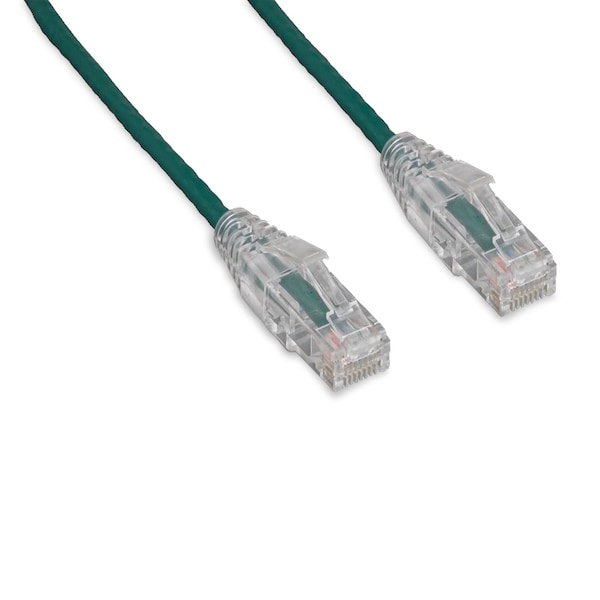 Enet Cat6 Green 5 Foot Slim 28Awg w/ Clear Snagless Molded Boot (Utp) Hq C6-GN-SCB-5-ENC - main